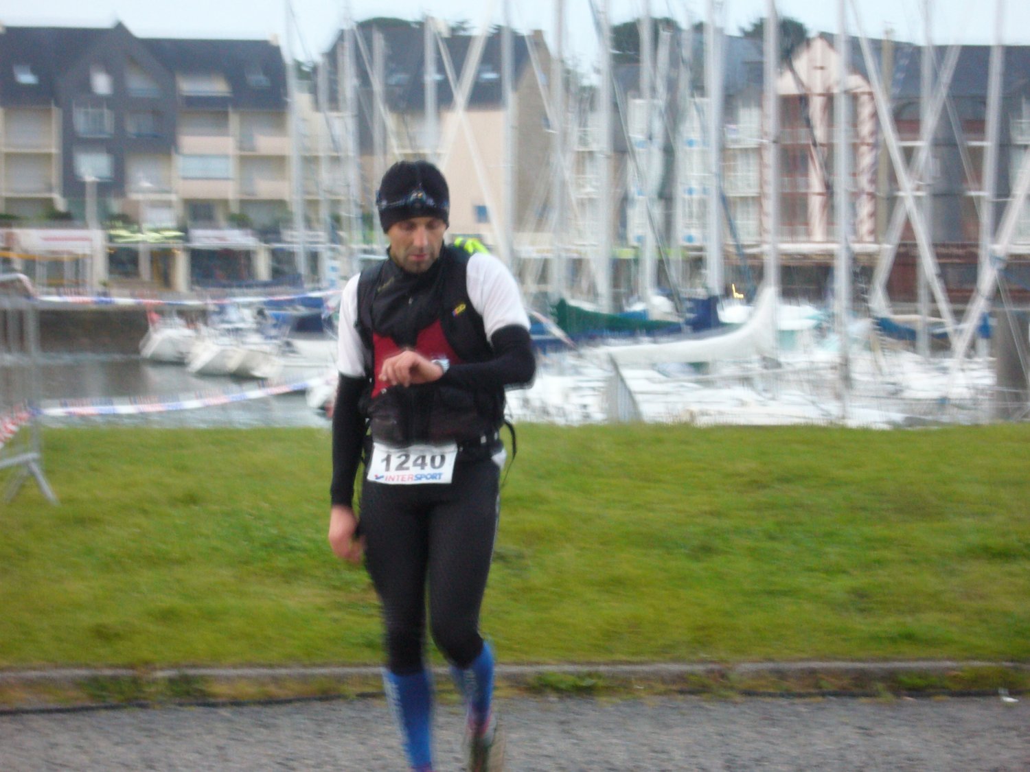 David à l'arrivée du semi-raid du Golfe